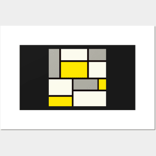 abstract geometrical Mondrian pattern Posters and Art